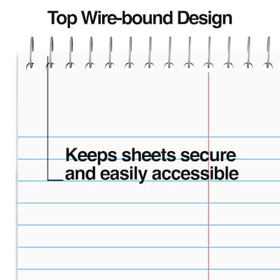TRU RED™ Steno Pad, 6" x 9", Gregg Ruled, Kraft, 80 Sheets/Pad, Dozen (TR59940/TR58190)