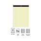 Staples Double-Sheet Notepad, 8.5" x 11.75", Wide Ruled, Canary, 100 Sheets/Pad (20-243)