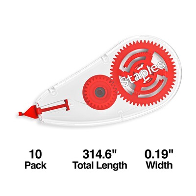 Staples Correction Tape, White, 480/Carton (ST59822/51666)