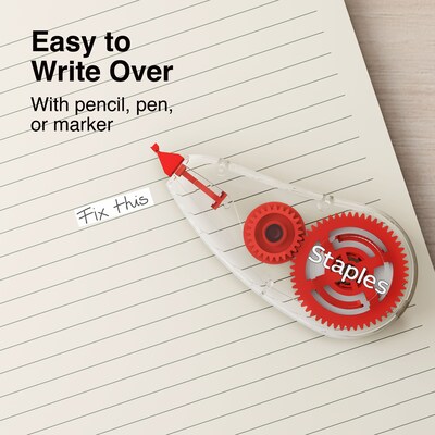 Staples Correction Tape, White, 480/Carton (ST59822/51666)