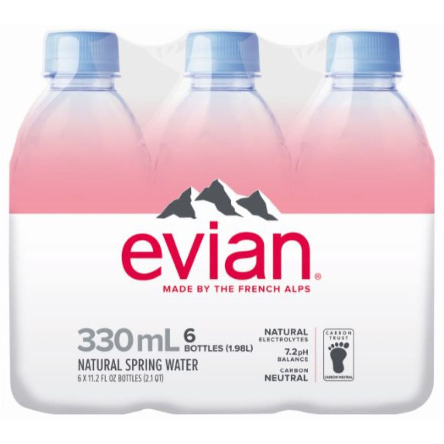Evian Natural Spring Water, 11.2 oz., 24 Bottles/Carton (EVI11201)