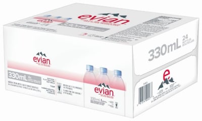 evian Natural Spring Water 330 mL/11.2 Fl Oz (Pack of 24) Mini-Bottles,  Naturally Filtered