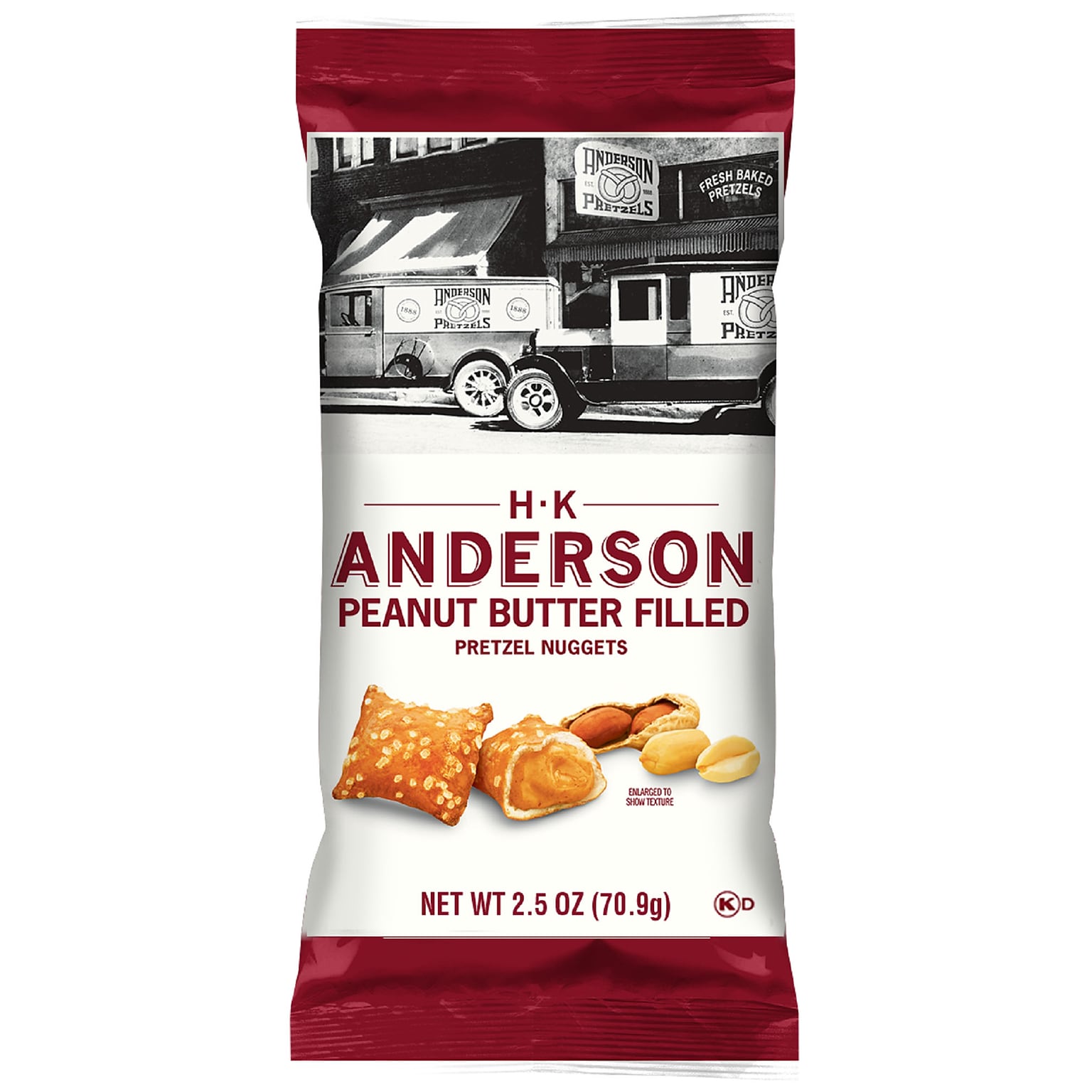 Anderson Peanut Butter Pretzels Nuggets, 2.5 oz., 24 Bags/Carton (UQF27593)