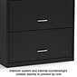 Quill Brand® 2-Drawer Lateral File Cabinet, Locking, Letter, Black, 30"W (52141)
