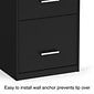 Quill Brand® 4-Drawer Vertical File Cabinet, Locking, Letter, Black, 18"D (52152)