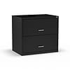 Quill Brand® 2-Drawer Lateral File Cabinet, Locking, Letter, Black, 30W (52141)