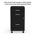 Quill Brand® 3-Drawer Vertical File Cabinet, Locking, Letter, Black, 19D (52156)