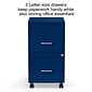 Quill Brand® 2-Drawer Light Duty Vertical File Cabinet, Locking, Letter, Blue, 18" (24362)