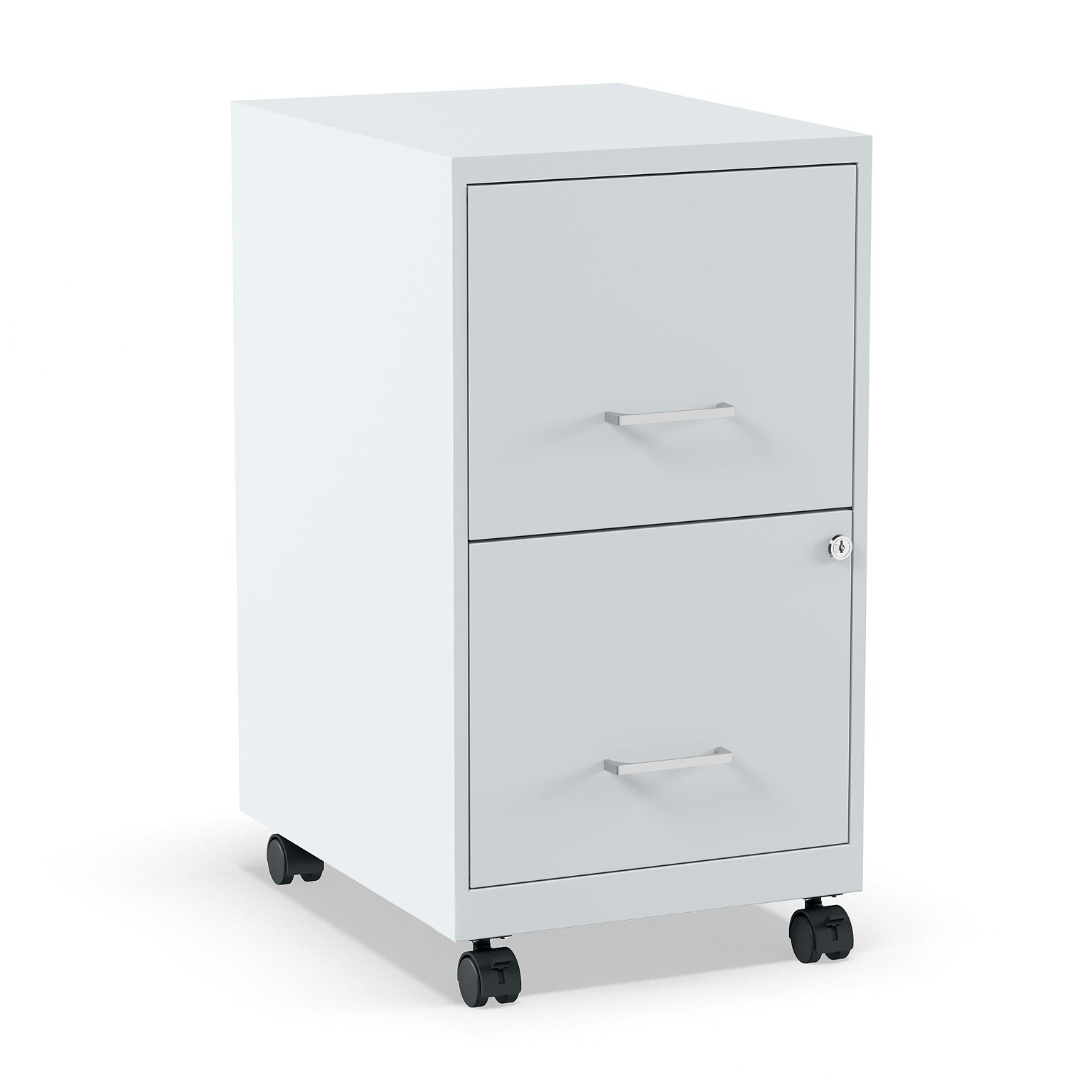 Quill Brand® 2-Drawer Light Duty Vertical File Cabinet, Locking, Letter, Gray, 18 (24363)