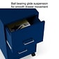 Quill Brand® 2-Drawer Light Duty Vertical File Cabinet, Locking, Letter, Blue, 18" (24362)