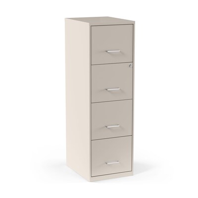 Quill Brand® 4-Drawer Vertical File Cabinet, Locking, Letter, Putty/Beige, 18D (52147)