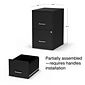 Quill Brand® 2-Drawer Vertical File Cabinet, Locking, Letter, Black, 18"D (52149)