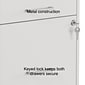 Quill Brand® 3-Drawer Vertical File Cabinet, Locking, Letter, White, 18"D (52144)