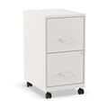 Quill Brand® 2-Drawer Vertical Mobile File Cabinet, Locking, Letter Size, White, 18D (19634)