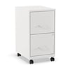Quill Brand® 2-Drawer Vertical Mobile File Cabinet, Locking, Letter Size, White, 18D (19634)