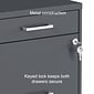 Quill Brand® 3-Drawer Vertical File Cabinet, Locking, Letter, Charcoal, 18"D (18606)