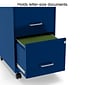 Quill Brand® 2-Drawer Light Duty Vertical File Cabinet, Locking, Letter, Blue, 18" (24362)
