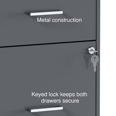 Quill Brand® 4-Drawer Vertical File Cabinet, Charcoal, Letter, 18" D (52148)