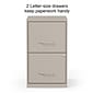 Quill Brand® 2-Drawer Vertical File Cabinet, Locking, Letter, Putty/Beige, 18"D (52150)