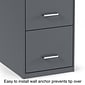 Quill Brand® 4-Drawer Vertical File Cabinet, Charcoal, Letter, 18" D (52148)