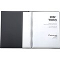 2022 Medical Arts Press® 8 1/2 x 11 Weekly Appointment Log, Black (3111622)