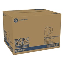 Pacific Blue Select Standard Toilet Paper, 2-Ply, White, 550 Sheets/Roll, 80 Rolls/Carton (18280/01)