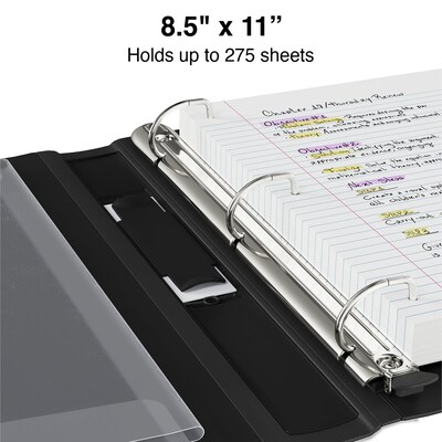 Staples 1" 3-Ring Better Binder, Black (13395)