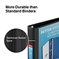 Better 1" 3 Ring View Binder with D-Rings, Black (24047)