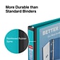 Staples® Better 1" 3 Ring View Binder with D-Rings, Teal (13466-CC)