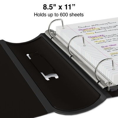 Staples® Better 3" 3 Ring View Binder with D-Rings, Black (15126-CC)
