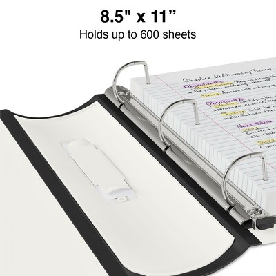 Staples® Better 3" 3 Ring View Binder with D-Rings, White (15125-CC)