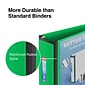 Staples® Better 3" 3 Ring View Binder with D-Rings, Green (19936)