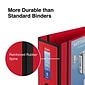 Staples® Better 5" 3 Ring View Binder with D-Rings, Red (27924)