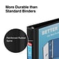 Staples® Better 1-1/2" 3 Ring View Binder with D-Rings, Black (24059)