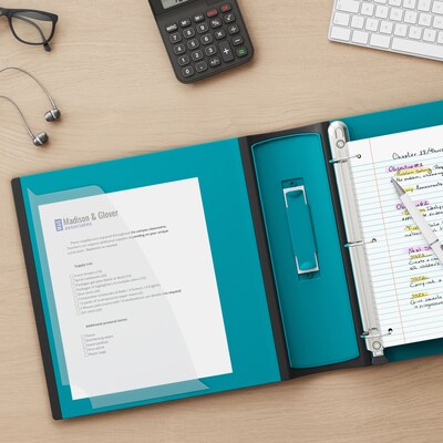 Staples® Better 2" 3 Ring View Binder with D-Rings, Teal (13470-CC)