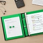 Staples® Better 1" 3 Ring View Binder with D-Rings, Green (19063)