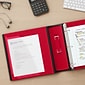 Staples® Better 3" 3 Ring View Binder with D-Rings, Red (18367)