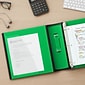 Better 3" 3 Ring View Binder with D-Rings, Green (19936)