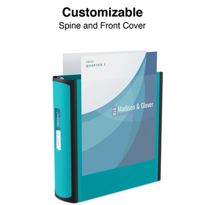 Staples® Better 2" 3 Ring View Binder with D-Rings, Teal (13470-CC)