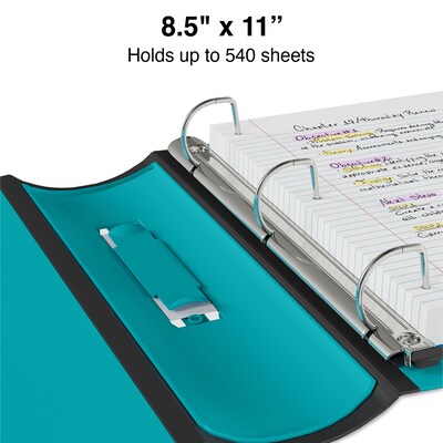 Staples® Better 2" 3 Ring View Binder with D-Rings, Teal (13470-CC)