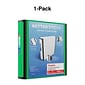 Staples® Better 2" 3 Ring View Binder with D-Rings, Green (19937)