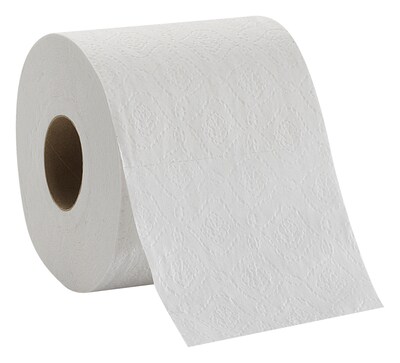 Pacific Blue Basic 1-Ply Inner Wrapped Embossed Toilet Paper by GP PRO, White, 550 Sheets/Roll, 80 Rolls/Case (19881/01)