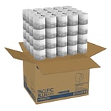 Pacific Blue Basic Recycled Toilet Paper, 1-Ply, White, 1210 Sheets/Roll, 80 Rolls/Carton (1458001/1