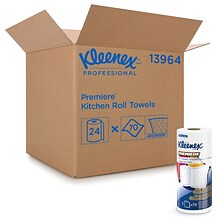 Kleenex Premiere Paper Towels, 1-ply, 70 Sheets/Roll, 24 Rolls/Pack (13964)