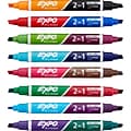 Expo 2-in-1 Tank Dry Erase Markers, Chisel Tip, Assorted, 8/Pack (1944658)