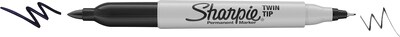 Sharpie Permanent Marker, Twin Tip, Black (32001)