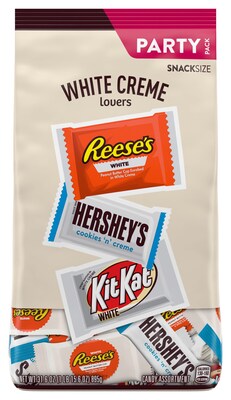 Hersheys Whie Crème Lovers Snack Size Reeses, Hersheys & KiKat White Chocolate Candy Bar, 31.6 oz