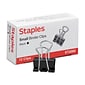 Staples® 0.75"W Binder Clips, Small, Black, 144/Pack (ST32002/32002)