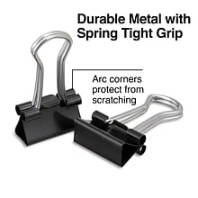 Staples 0.5W Binder Clips, Micro, Black, 100/Pack (15340)