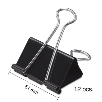 Metal Binder Clips, Large, 1" Capacity